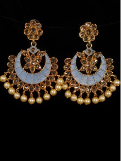 Reverse Ad Earrings With Meenakari Work